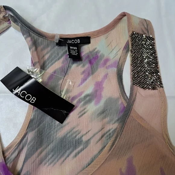 JACOB Racerback Sheer Top - Picture 7 of 9